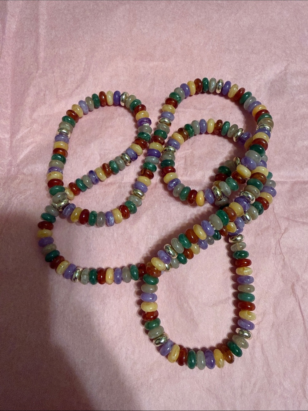 Vintage Multicolor Beaded Necklace - Women Jewelry